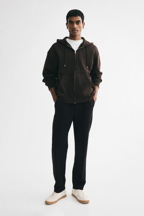 H&M Regular-fit Interlock Crease-front Joggers in Black at Nordstrom, Size Xx-Large