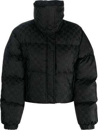 Misbhv monogram-print padded jacket - women - Polyamide/Polyester/Polyester - S - Black