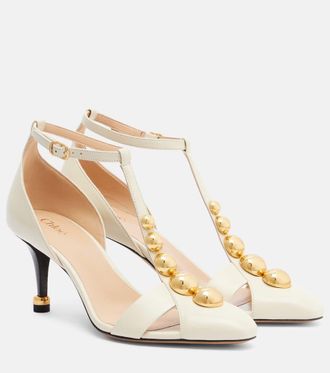 Chlo&eacute; Chlo&eacute; Cleia embellished leather pumps