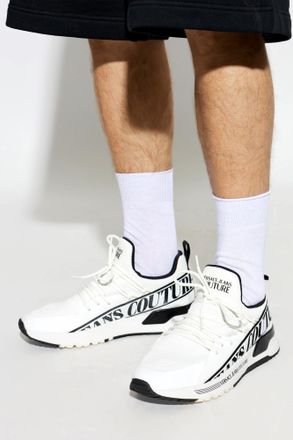 Versace Jeans Couture Sports Shoes With Printed Logo, Mens, White