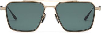 Akoni Telesto Sunglasses with Gold Metal Frame and Rectangular Lenses