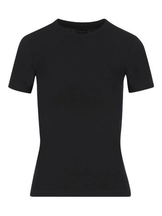 Balenciaga Handwritten rhinestone-embellished T-shirt - women - Cotton/Spandex/Elastane - M - Black