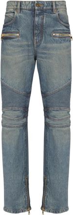 Balmain Biker Jeans in Vintage Denim - Heren - Slim Fit Jeans - Blauw - W31 - Denim - Jeans