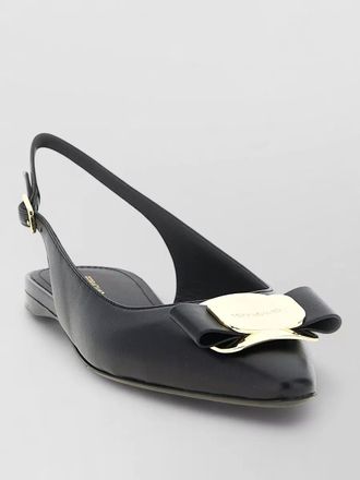 Ferragamo zelmy slingback pumps pointed toe bow