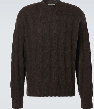 Le Kasha Cable-knit cashmere sweater