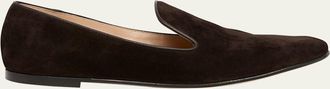 Gianvito Rossi Suede Slip-On Loafers