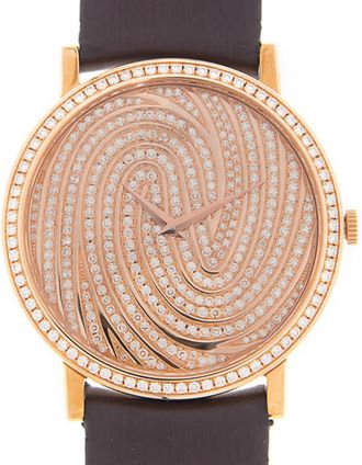 Piaget Tradition Automatic Diamond Gold Dial Ladies Watch G0A31602