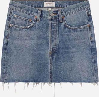 A Gold E Denim Mini Skirt