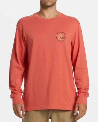 Billabong Rockies Long Sleeve Top In Washed Red