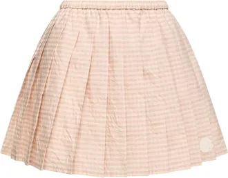 Moncler Moncler Vichy Cotton Blend Pleated Mini Skirt, Women, Pink, Size: Xs
