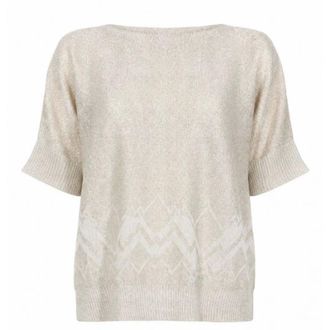 D.exterior Truien & Vesten, Dames, Wit, L, Rondgebreide trui