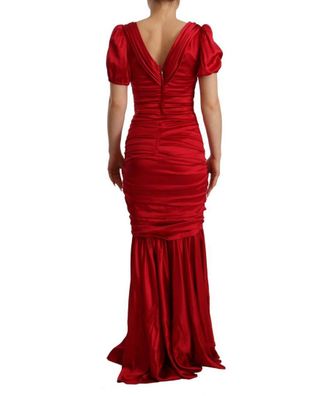 Dolce & Gabbana Womens Red Silk Mermaid Dress - Size 8 UK