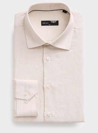 H&ouml;rst Mens Linen and cotton chambray shirt Slim fit