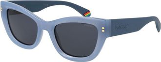 Polaroid Blauwe Plastic Zonnebril