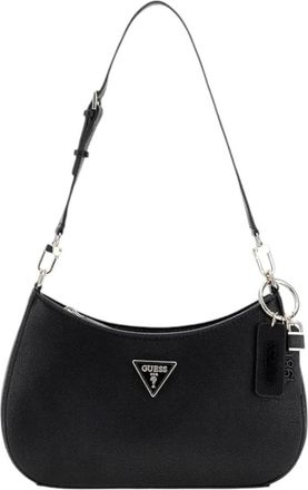 Guess Noelle Saffiano Schoudertas - Dames - Schoudertassen - Zwart - ONE Size - Tassen