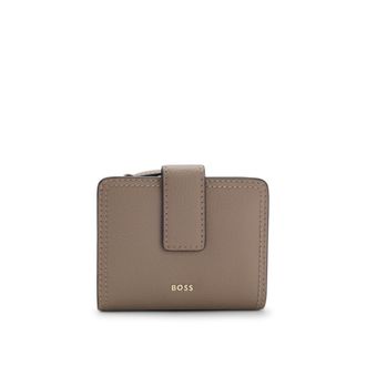 BOSS Leather wallet with logo lettering