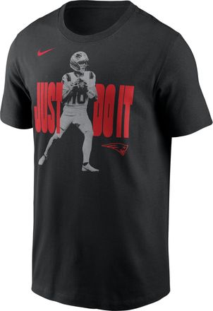 Nike Drake Maye New England Patriots Just Do It Nike Mens NFL T-Shirt in Black | N19900A8KF-3YM