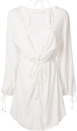 Dion Lee White Twist Placket Tunic Dress Size S