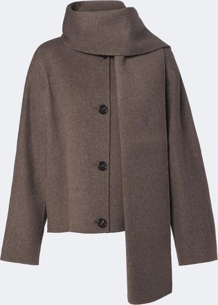 Max Mara Chaqueta de lana virgen con bufanda