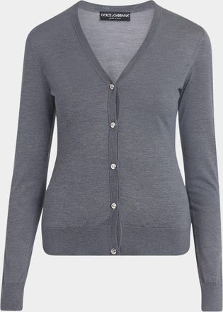 Dolce & Gabbana V-Neck Silk Cardigan