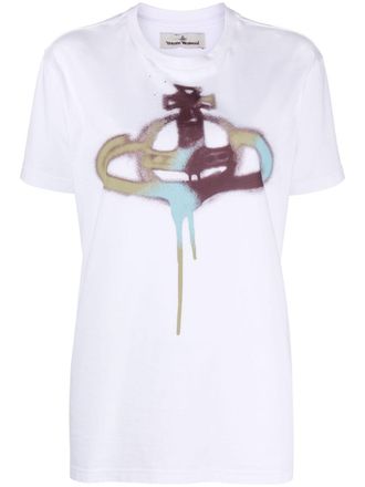 Vivienne Westwood T-shirt Spray Orb - Bianco