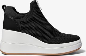 Michael Kors Emmy Mesh Zip-Up Wedge Trainer