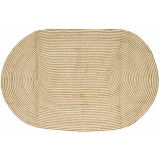 vidaXL Rug Natural and White 152 x 245 cm Jute vidaXL