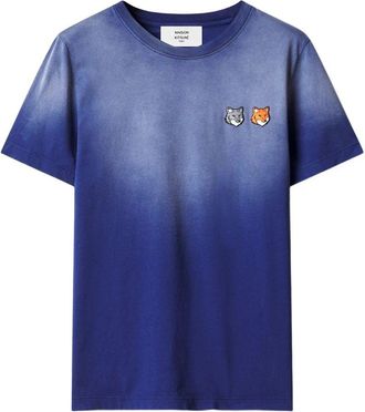 Maison Kitsun&eacute; Double Fox Head Faded Regular Tee-shirt