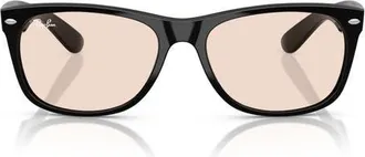 Ray-Ban New Wayfarer 55mm Rectangular Sunglasses in Black/clear at Nordstrom