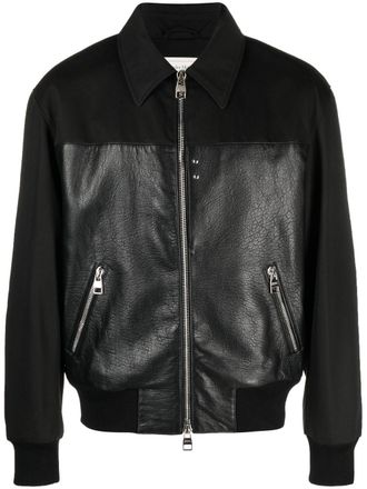 Alexander McQueen Bomber con inserti - Nero