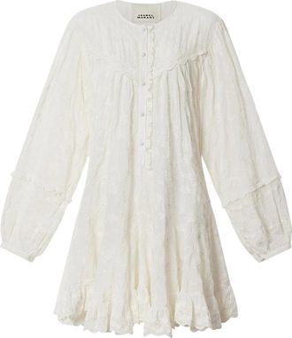 Isabel Marant Zame Ruffled Embroidered Dress