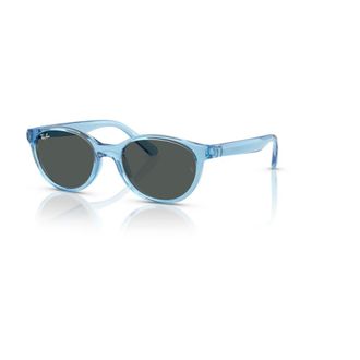 Ray-Ban Sunglasses, unisex, Blue, Size: 45 MM Junior Sunglasses in Transparent Blue/Dark Grey