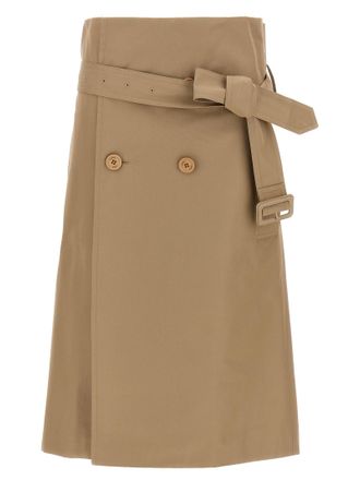 VETEMENTS Beige Cotton Midi Womens Skirt