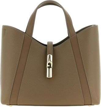 Furla Goccia S Tote - Dames - Shoppers - Grijs - ONE Size - Leer - Tassen