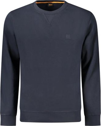 HUGO BOSS Westart Sweatshirt - Heren - Sweatshirts - Blauw - S - Katoen - Hoodies & sweatvesten