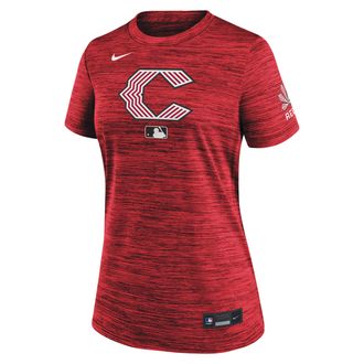 Nike Cincinnati Reds Authentic Collection City Connect Velocity Nike Womens Dri-FIT MLB T-Shirt in Red | 03EY62QRED-YCQ