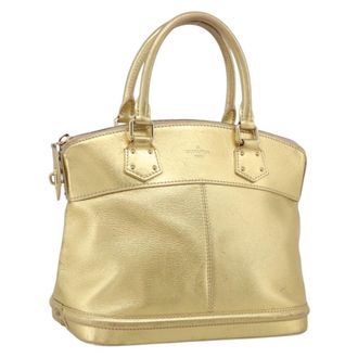 Louis Vuitton Suhali Lockit Leather Gold Leather Handbag (Pre-Owned)
