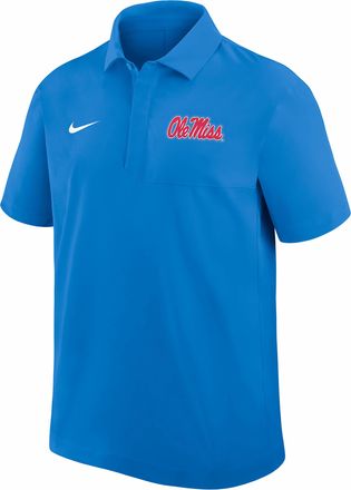 Nike Ole Miss Rebels Nike Mens Woven Polo in Blue | IH5957-481