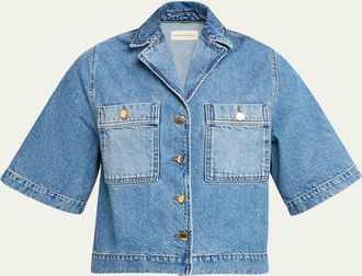 Officine G&eacute;n&eacute;rale Enna Wash Cotton Denim Shirt
