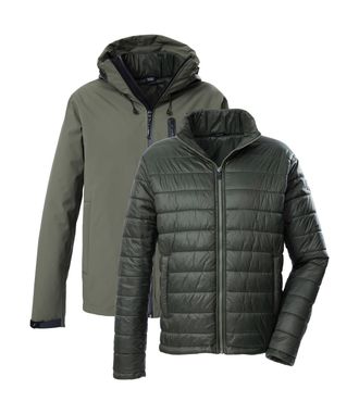 Killtec 3-in-1-Funktionsjacke KILLTEC KOW 95 MN JCKT, Herren, Gr. 4XL, graugr&uuml;n, Obermaterial: 100% Polyamid;Futter: 100% Polyamid;F&uuml;llung: 100% Polyester, Ja