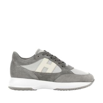 Hogan Interactive Lace-Up Sneakers in Calfskin
