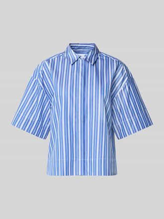 Selected Boxy Fit Hemdbluse aus reiner Baumwolle Modell FIA in Royal, Gr&ouml;&szlig;e 34