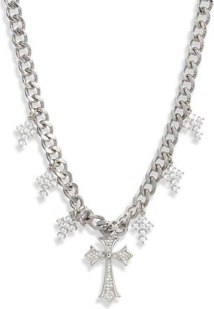 Vidakush Cross Royalty Necklace in Silver at Nordstrom, Size 14