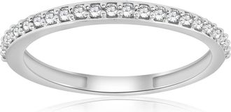 Pompeii3 1/8ct Stackable Womens Diamond Wedding Ring 10k White Gold