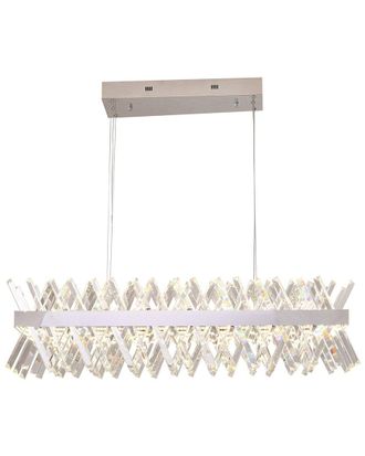 Bethel International Dimmable Led Chandelier With Crystals