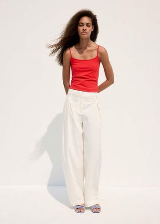 Mango Top avvitato spallini sottili rosso - Donna - XXS - MANGO