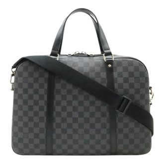 Louis Vuitton Pre-owned Handbags, male, Black, Size: ONE SIZE Pre-owned Yorne Damier Graphite 2way Briefcase