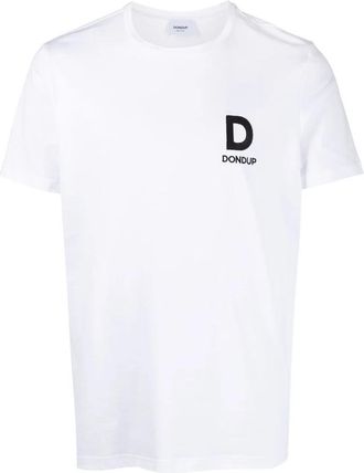 Dondup T-shirt met ronde hals - Heren - T-shirts - Wit - L - Katoen - Tops