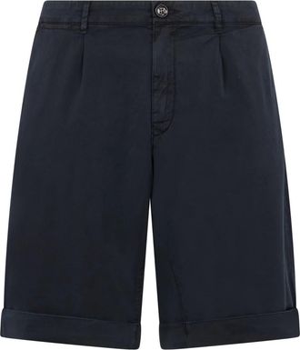 Moorer Alicudi - Heren - Korte Broeken - Blauw - S - Katoen - Korte Broeken