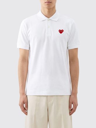 Comme Des Gar&ccedil;ons Polo in piqu&eacute; di cotone con logo ricamato